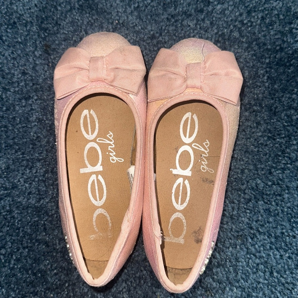 Bebe girls pink flats